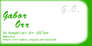 gabor orr business card